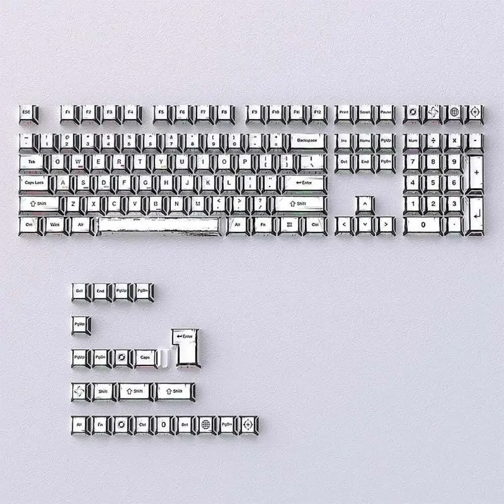 Comic Style Colorful Mixed Light Keycaps Original Factory Height 136 Keys Set Cl